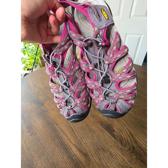 Keen Womens Waterproof Whisper Outdoor Hiking 1014204 Pink Grey Sandals 8 - Picture 15 of 16